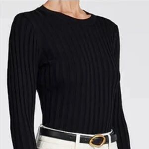 DISSH Ribbed Black Long Sleeve Top
